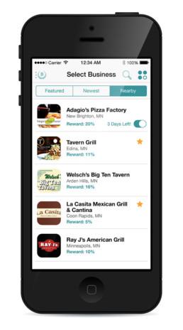 Boomerang Rewards App - Select Business